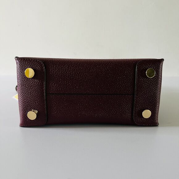 MICHAEL KORS STUDIO Mercer Oxblood Leather Medium Messenger Crossbody Bag - Picture 6 of 12